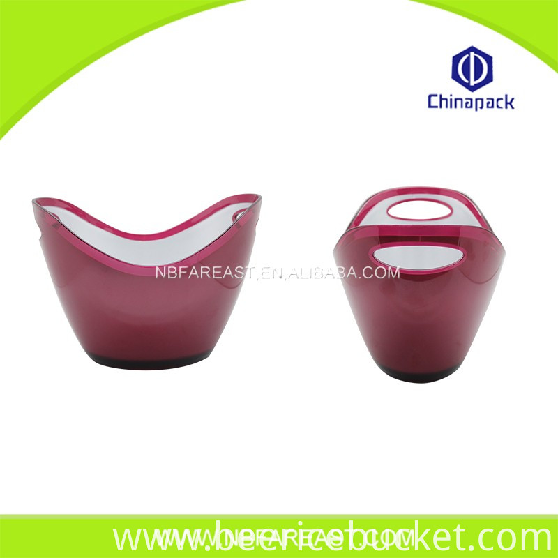 Promotion custom red plastic ice bucket Promotion custom red plastic ice bucket